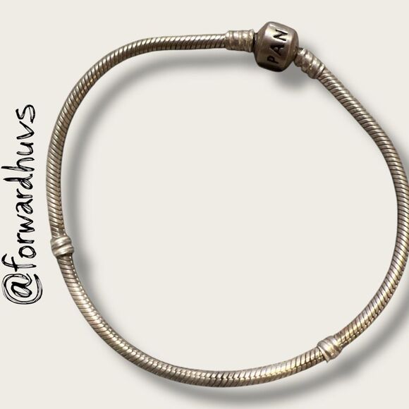 Pandora Sterling Silver Snake Chain Bracelet – Barrel Clasp - 9” - Picture 4 of 6